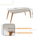 Ver imagem 4 de Mesa de Jantar Copper 180cm Tampo Canto Copo Mdf Vidro com 6 Cadeiras Copper Premium Moderna Mobília