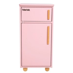 Geladeira Infantil Rosa de Madeira Fabrink Cozinha Criativa