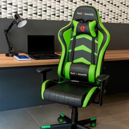 Cadeira Gamer Regulável Ergonômica Confortável Premium - Verde - 8