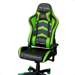 Cadeira Gamer Regulável Ergonômica Confortável Premium - Verde - 2
