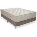 Ver imagem 1 de Cama Box Casal Ortobom Orthotel Superluxo 138x188x30cm Ortobom Cinza/Creme