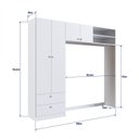 Ver imagem 4 de Guarda-Roupas Infantil Ponte 4 Portas 2 Gavetas Aconchego