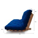 Ver imagem 3 de Sofá-cama Futon Slim L 03 Lugares Cor Azul FUTON BRASIL