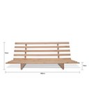 Ver imagem 4 de Sofá-cama Futon Slim L 03 Lugares Cor Azul FUTON BRASIL
