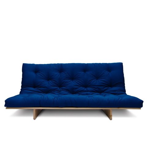 Sofá-cama Futon Slim L 03 Lugares Cor Azul FUTON BRASIL