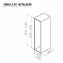 Ver imagem 3 de Coluna Deslizante Alta 10 Bandejas Pretas Masutti 35,5x50,5x144 a 175cm Prateleira Armário
