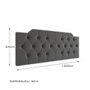 Ver mais imagens de Cabeceira Painel Estofada 160 Capitonê Box Queen Suspensa Fixação na Parede Capela:cinza