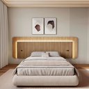 Ver imagem 1 de Cabeceira Casal Queen 272cm com LED 3000k e Tomadas 100% MDF Padrão Planejados Mabel