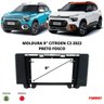 Moldura 2 Din 9 Polegadas Fiamon Citroen C3 2023 Cinza - 2