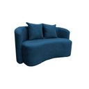 Ver imagem 5 de Sofá Decorativo Montreal 180cm Orgânico Bouclé Azul Marinho