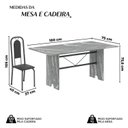 Ver imagem 6 de Conjunto Sala de Jantar com 8 Cadeiras Lara Prata/Preto