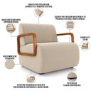 Ver imagem 4 de Kit 02 Poltronas Decorativa Orgânica Bruxelas K01 Veludo Bege - Lyam Decor