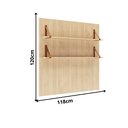 Ver imagem 3 de Painel MDF com 2 Prateleiras Carvalho 120cm Linha Tomi Quater