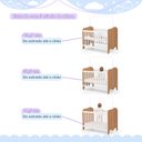 Ver mais imagens de Berço Mini Cama com Colchão e Suporte Mosquiteiro Nuvem Compact 100% MDF