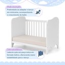 Ver mais imagens de Berço Mini Cama com Colchão e Suporte Mosquiteiro Nuvem Compact 100% MDF