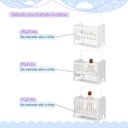 Ver imagem 7 de Berço Mini Cama com Colchão e Suporte Mosquiteiro Nuvem Compact 100% MDF