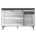 Ver imagem 4 de Balcão de Pia Tatiane 120 Cm e Armário Cozinha Kit Alice Ambiente Cinza Fosco - Ajl