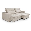 Ver imagem 3 de Sofá Retrátil Reclinável Cancún 2,50 Veludo Marfin Luxo Império Estofados