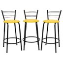 Ver imagem 1 de Kit 3 Banquetas para Bancada Flórida Preta 60cm Cozinha Gourmet Balcão Ilha Piscina Área de Lazer
