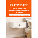 Ver imagem 6 de Mesa de Cabeceira Suspensa Branca Mdf 15mm com Gaveta – Montada com Corrediça Telescópica