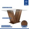 Conjunto Sala de Jantar Mesa Classic Tampo de Vidro 4 Cadeiras Vitória Cel Móveis - 7