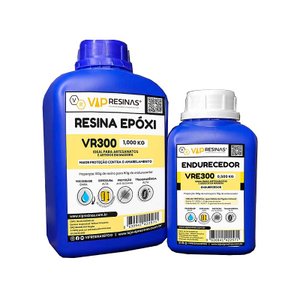 Resina Epóxi + Endurecedor Vr300 Uv 1,5kg Alta Espessura