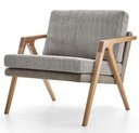 Ver imagem 1 de Poltrona Vertice Cinza Acabamento Chumbo Base Amendoa 76cm - 61821