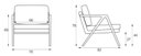 Ver imagem 3 de Poltrona Vertice Cinza Acabamento Chumbo Base Amendoa 76cm - 61821