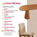 Ver imagem 6 de Sala de Jantar Mesa Noronha 220cm Tampo Laminado Barril com 8 Cadeiras Bella