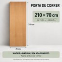 Ver imagem 3 de Porta de Correr Verniz com Kit Alumínio Branco - 210x70