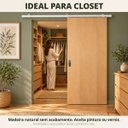 Ver imagem 6 de Porta de Correr Verniz com Kit Alumínio Branco - 210x70