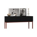 Ver imagem 3 de Aparador Buffet Bancada para Cantinho do Café Estilo Industrial 2 Gavetas Cinza Pé de Aço Cobre