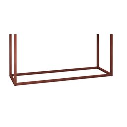 Aparador Buffet Bancada para Cantinho do Café Estilo Industrial 2 Gavetas Cinza Pé de Aço Cobre - 4