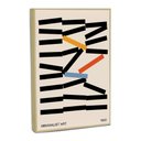 Ver imagem 1 de Quadro Decorativo Geometrico Abstrato Hastes Empilhadas com Moldura Filete