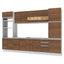 Ver imagem 4 de Cozinha Completa Glamy Olímpia Amadeirado Rustic Madesa