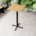 Ver imagem 3 de Mesa Alta Bar Bistrô Quadrada Madeira Industrial Black Tampo Pinus Conjunto de Mesas e Cadeiras