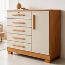 Ver imagem 3 de 2. Cômoda Multiuso para Quarto Infantil Solteiro e Casal Compacta Reforçada Royale Cedro/Off White