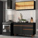 Ver imagem 1 de Armário de Cozinha Compacta 120cm Preto Reims Madesa 01