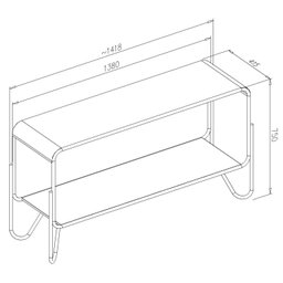 Aparador em Aço para Sala de Estar 142cm Caraíva - 3 Aparador em Aço para Sala de Estar 142cm Caraíva - 3