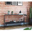 Ver imagem 1 de Aparador em Aço para Sala de Estar 142cm Caraíva Preto/Fosco