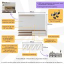 Ver imagem 2 de Painel com Suporte para Tv até 65 Polegadas com Aparador 4 Portas com Espelho Multimóveis Mp1089
