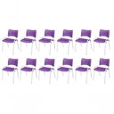 Ver imagem 1 de Cadeira Iso Base Branco , Escritório Violeta Kit 12 Un