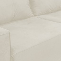 Sofá 2 Lugares Onix 1,80M para Sala Confortavel Sued Herrero:Bege - 5