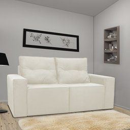 Sofá 2 Lugares Onix 1,80M para Sala Confortavel Sued Herrero:Bege - 1