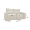 Ver imagem 6 de Sofá 2 Lugares Onix 1,80M para Sala Confortavel Sued Herrero:Bege