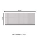 Ver imagem 3 de Armário De Cozinha Aéreo 100% MDF 80 cm Porta Branco Brilho Acordes Madesa