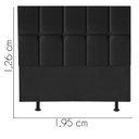 Ver imagem 3 de Cabeceira Cama Box King Estofada Poliana 195 Cm Suede:preto