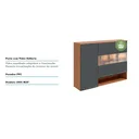 Ver imagem 4 de Armário Aéreo de Cozinha 120cm com 3 Portas Vidro Reflecta e Nicho 100% Mdf Itália