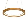 Luminária Pendente Anel de Led em Madeira Freijó e Acrílico Wood Iluminação Pendente Anel Led Madeir - 2