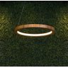 Luminária Pendente Anel de Led em Madeira Freijó e Acrílico Wood Iluminação Pendente Anel Led Madeir - 3